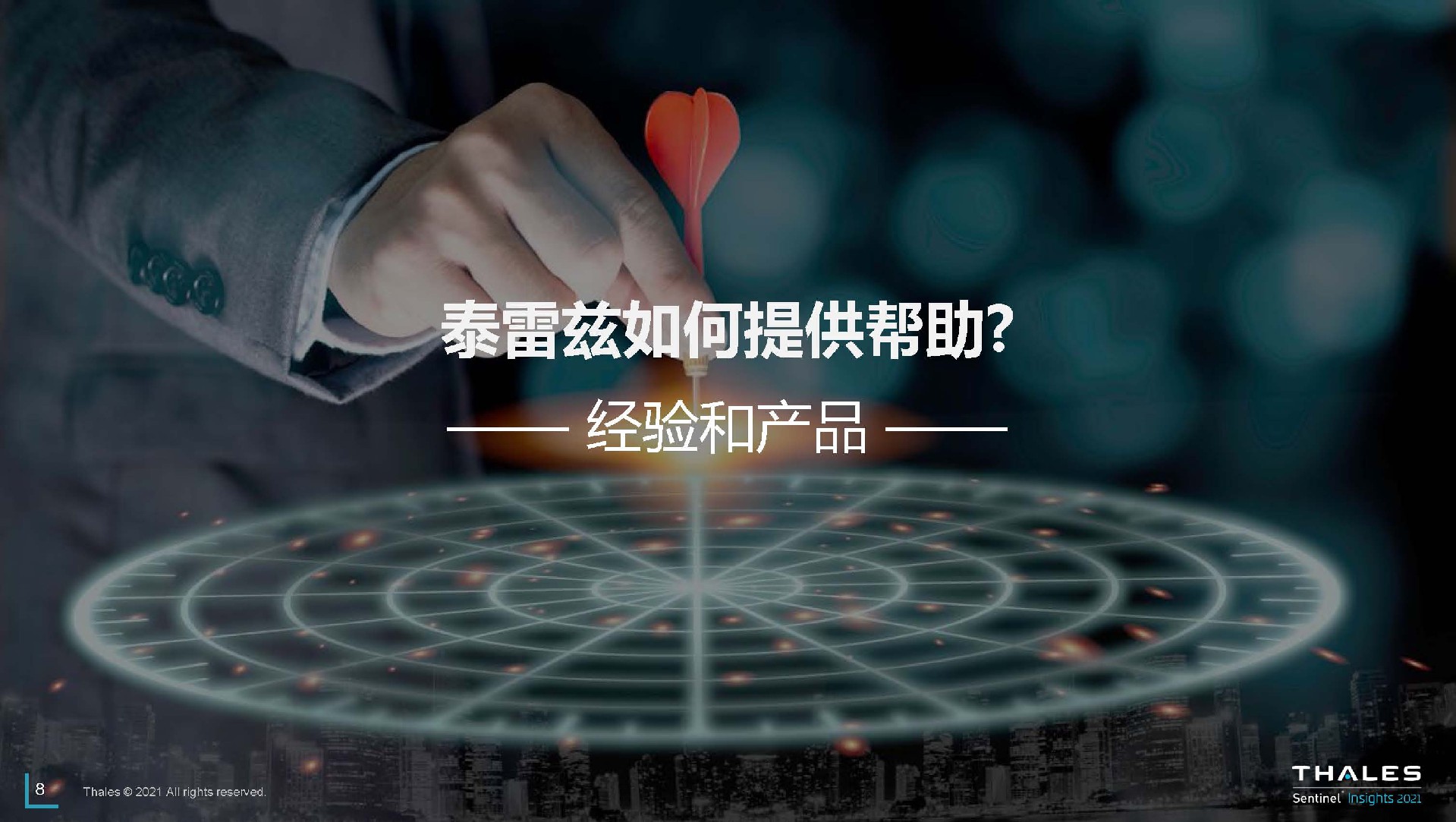 泰雷兹如何提供帮助? 8 Thales ? 2021 All rights reserved. ——经验和产品