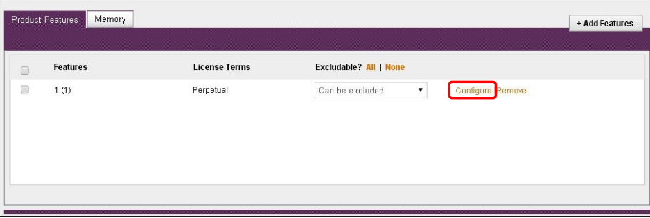 单击”Configure”，配置 Feature 的”License Type”为 Perpetual：